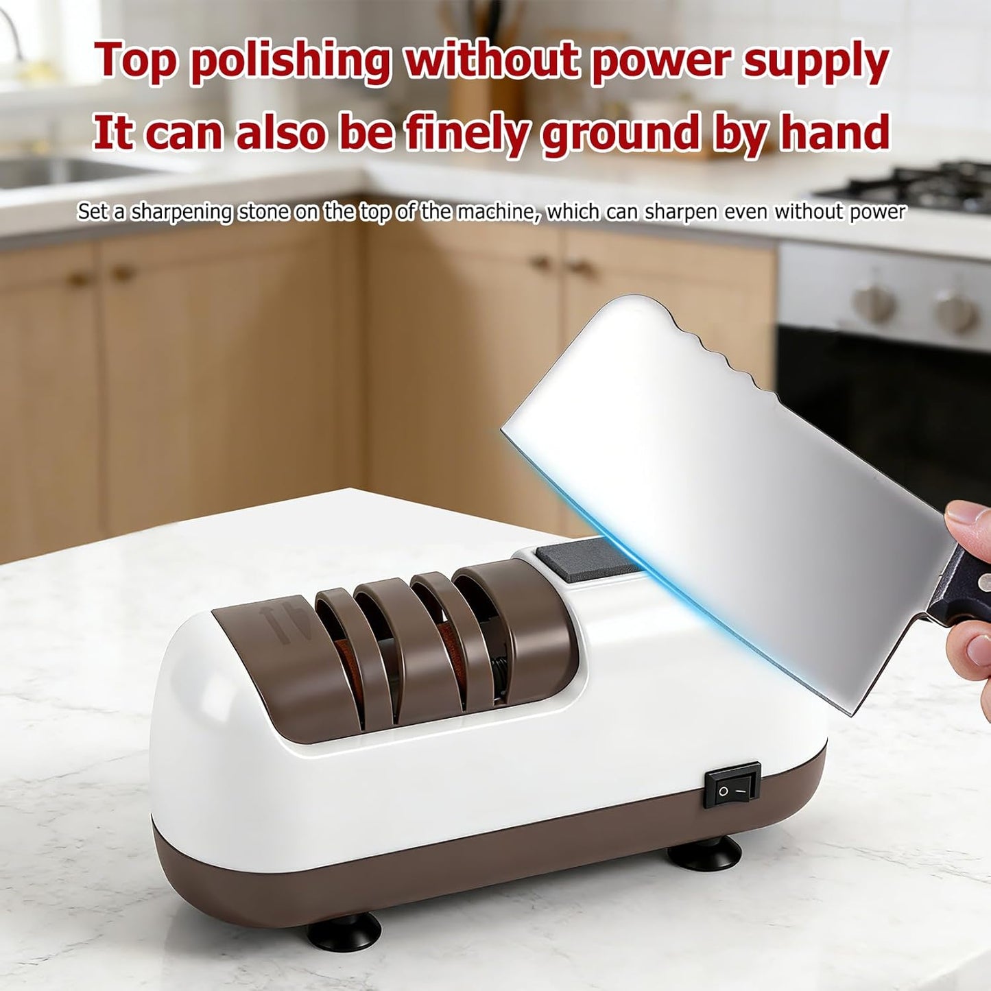 🔥50% OFF TODAY Electric knife sharpener, suitable for double-edged knives and serrated knives