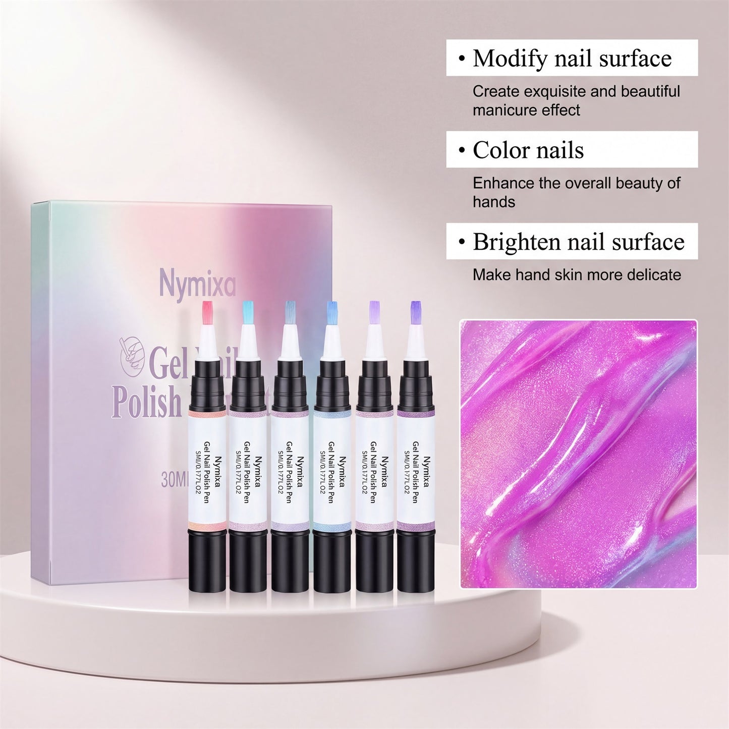 π
3-in-1 Gel Polish Pen β β¨ Base + Color + Top Coat All-in-One β Easy Apply, UV/LED Cured, Nourishing Formula with Castor Oil & Vitamin E