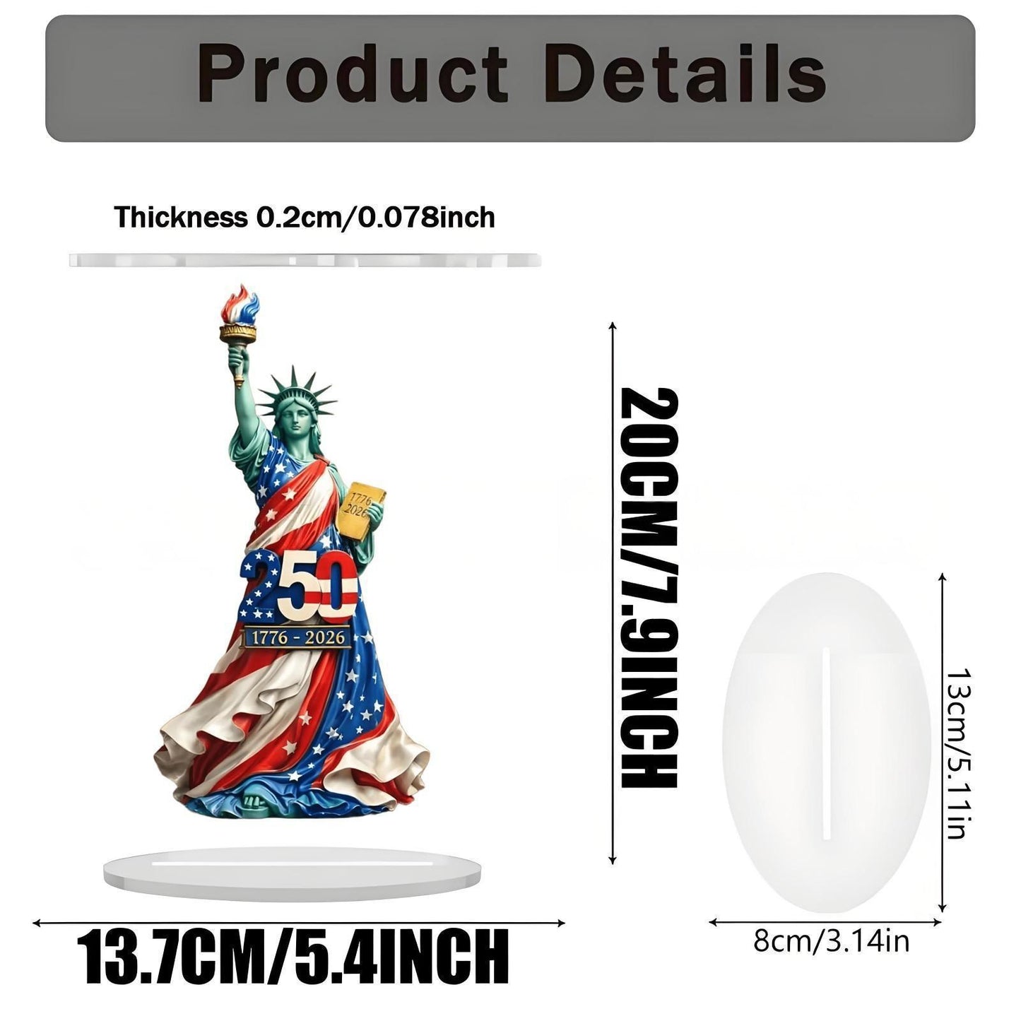 š„Limited-time promotionš„Handmade USA 250th Anniversary Statue of Liberty Figurine
