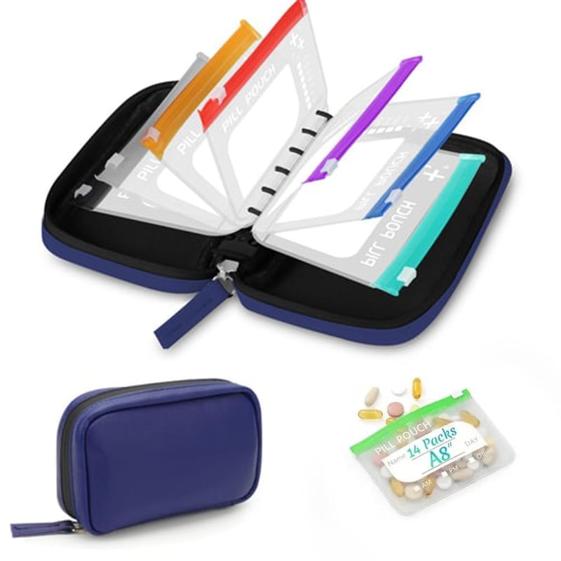 π A8 Waterproof Pill Pouch Set β Large Weekly Travel Medicine Organizer