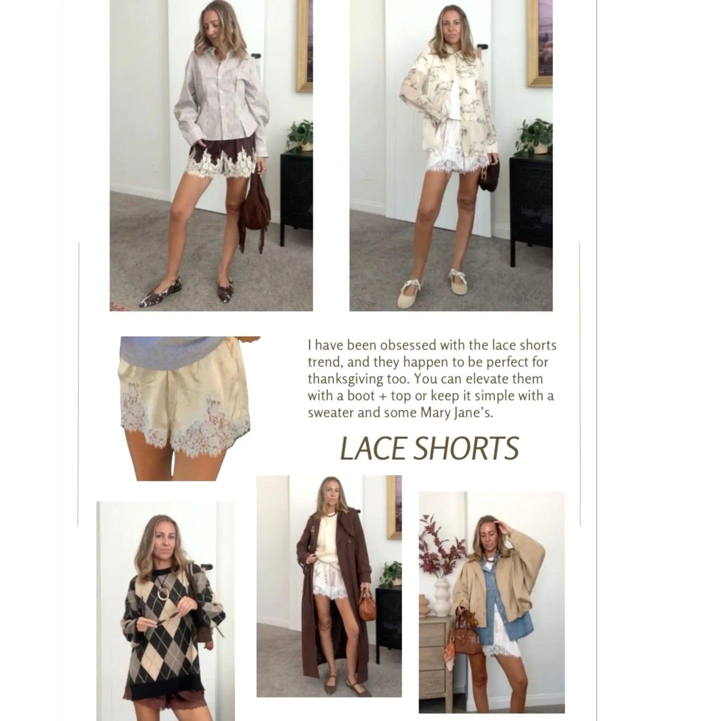 Women's Silky Lace-Trim Shorts – Soft, Comfortable & Stylish