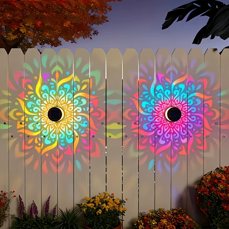 Mandala Solar Wall Lamp – Magical Patio Night Ambience