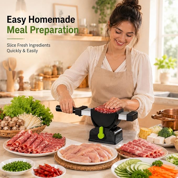 Fresh Meat Slicer Knife Set – 17-in-1 Stainless Steel Adjustable Meat Cleaver