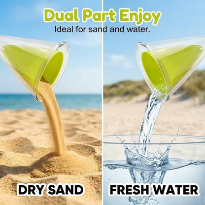 🏖️ Giant Sand Art Funnel – 🎨 Draw, Build & Create with Sand & Water – Creative Beach Toy for Kids – 11 Inch, Easy 3-Step Play