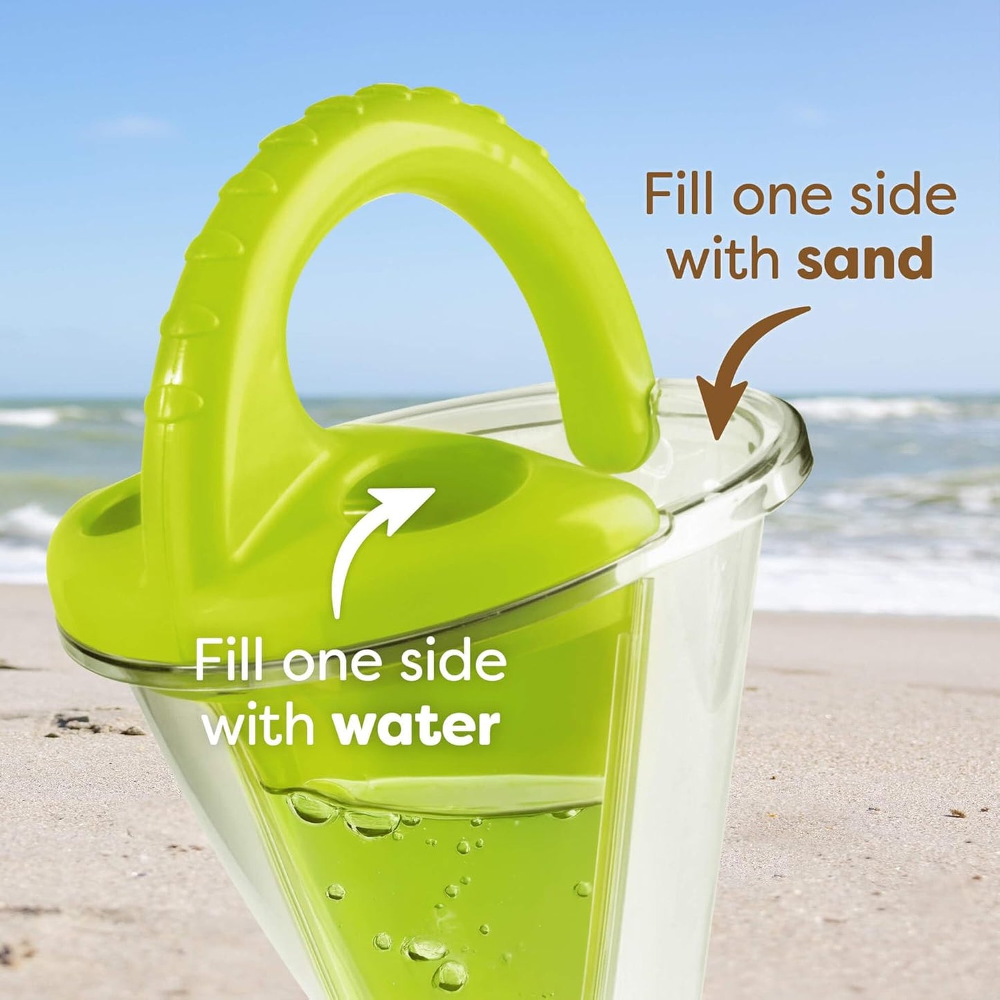 🏖️ Giant Sand Art Funnel – 🎨 Draw, Build & Create with Sand & Water – Creative Beach Toy for Kids – 11 Inch, Easy 3-Step Play