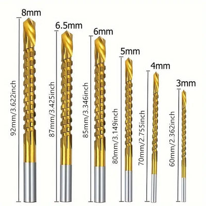 ⚙️ High-Speed Steel Drill Bit Set | 6-Piece Precision Drilling Kit