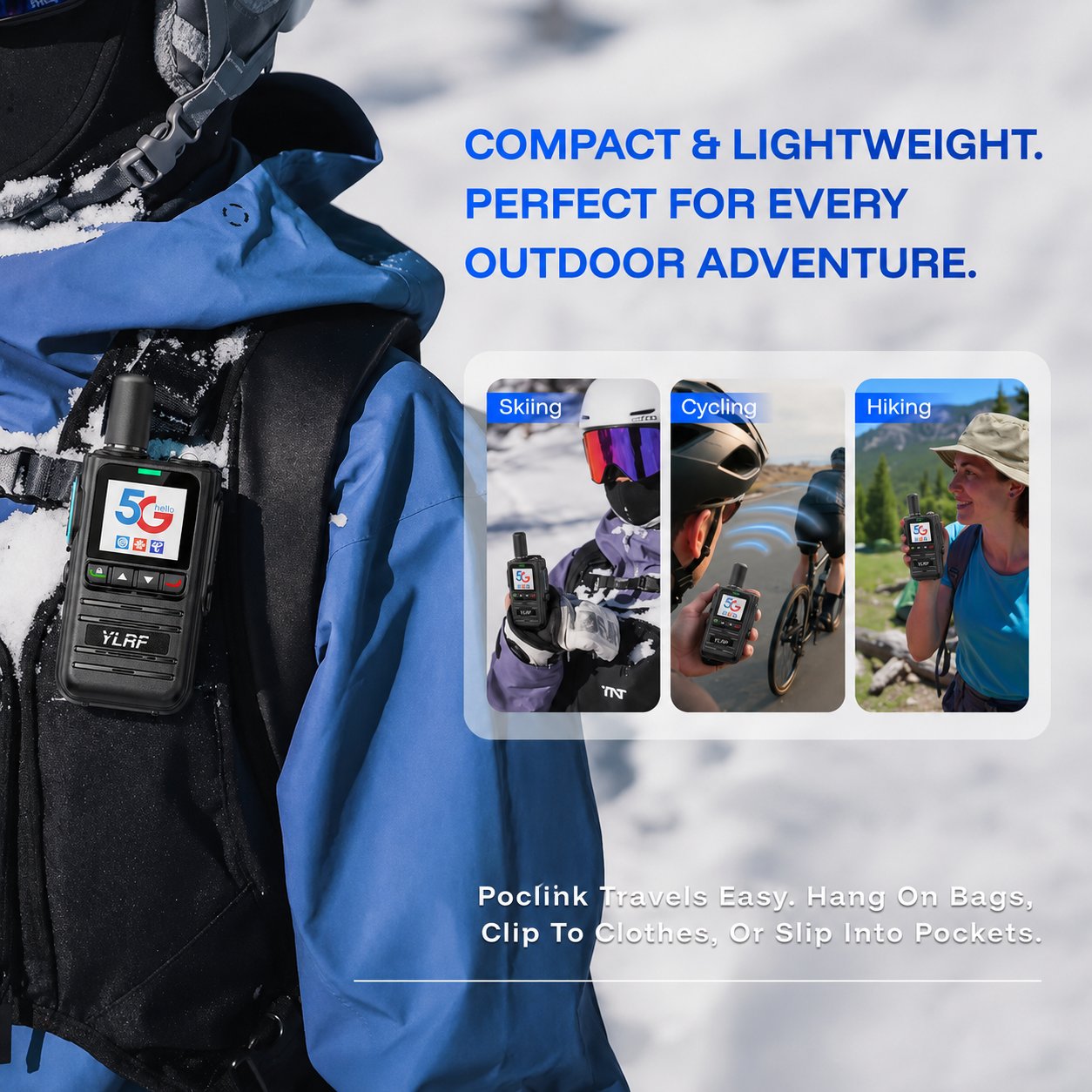 📡 YLRF GD-810S Two-Way Radio – 🔊 Clear Audio & Long Battery Life – Stable Signal for Road Trips, Camping, Hotels & Fleet Management