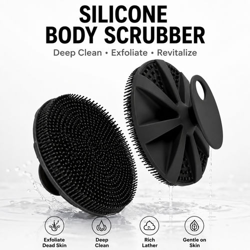 Silicone Bath Brush Deep Cleansing and Exfoliating Set
