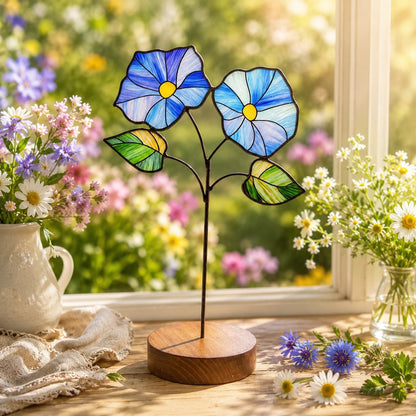 🚚Buy 2 Get Free Shipping - Handmade Stained Glass Flower Freestanding Window Decor