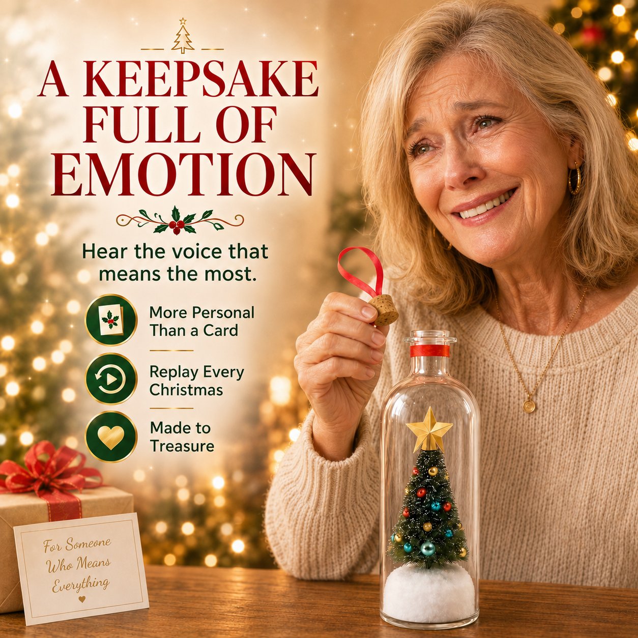 Recordable Christmas Message Bottle