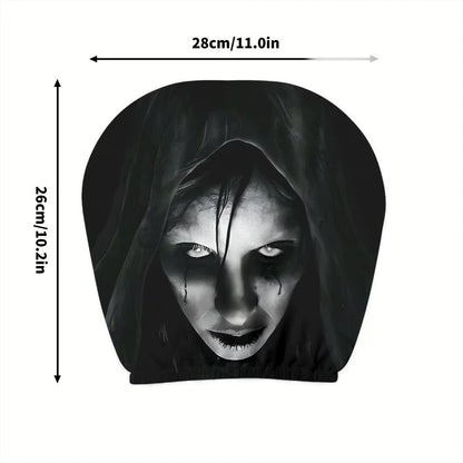 “Scary Face” Headrest Cover, Spooky-Style Stretchable Headrest Protector