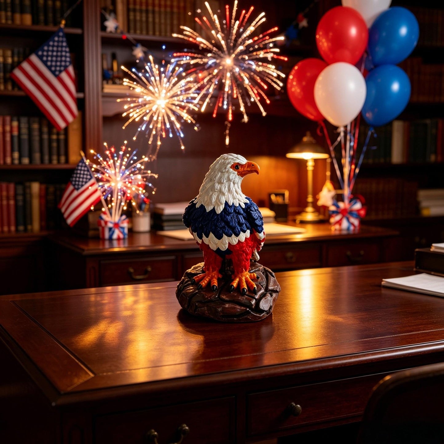 ⚡️Independence Day 49% OFF- 🦅U.S. 250th Eagle Stained Glass Table Lamp