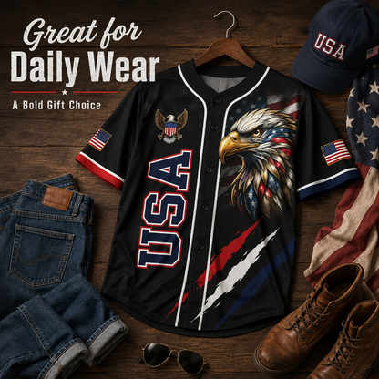 American-style baseball jersey
