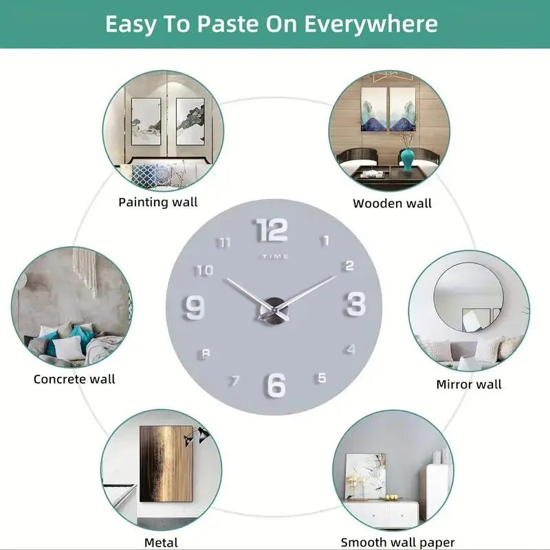 🕐 DIY 3D Acrylic Wall Clock | Silent Modern Wall Decor