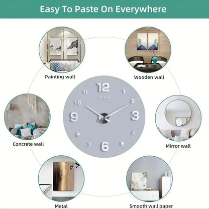 🕐 DIY 3D Acrylic Wall Clock | Silent Modern Wall Decor