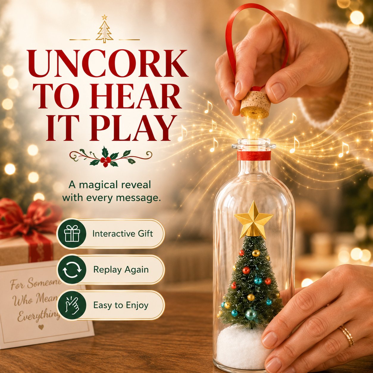 Recordable Christmas Message Bottle