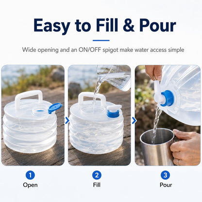 🔥 Last Day 49% OFF - Collapsible Polyethylene Water Carrier Container with Leakproof Spigot