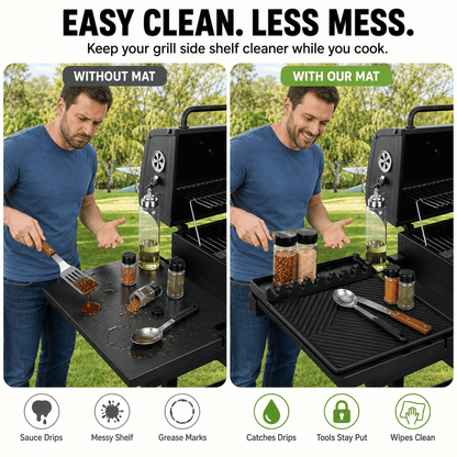 16.5x11" Silicone Mat – Heat Resistant, Dishwasher Safe, Non-Slip for Grill & Counter