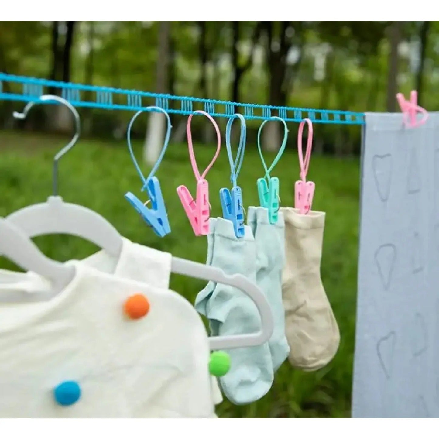 🧺Three colors✨ 🌤️ Windproof Travel Clothesline 10M | No-Slip Laundry Drying Rope for Balcony, Camping & RV