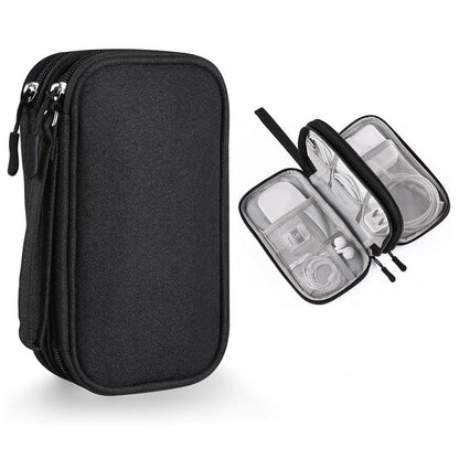 🔥43% OFF Today Only – Cable Organizer Bag, Double Layer Travel Pouch for Chargers, Cords & Tech Accessories