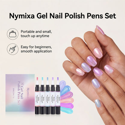 💅 3-in-1 Gel Polish Pen – ✨ Base + Color + Top Coat All-in-One – Easy Apply, UV/LED Cured, Nourishing Formula with Castor Oil & Vitamin E