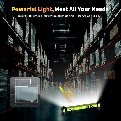 [Father's Day Gift] 💡🔋 3000LM Rechargeable LED Work Light | Magnetic Hands-Free Power Bank