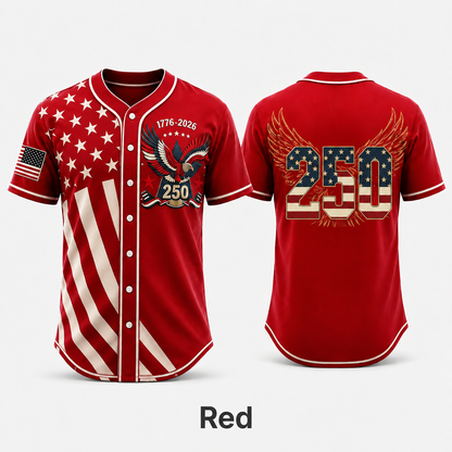 ⏰ Last Day 55% OFF 🇺🇸🦅 America 250th Anniversary Baseball Jersey – 1776–2026 Patriotic Freedom Shirt