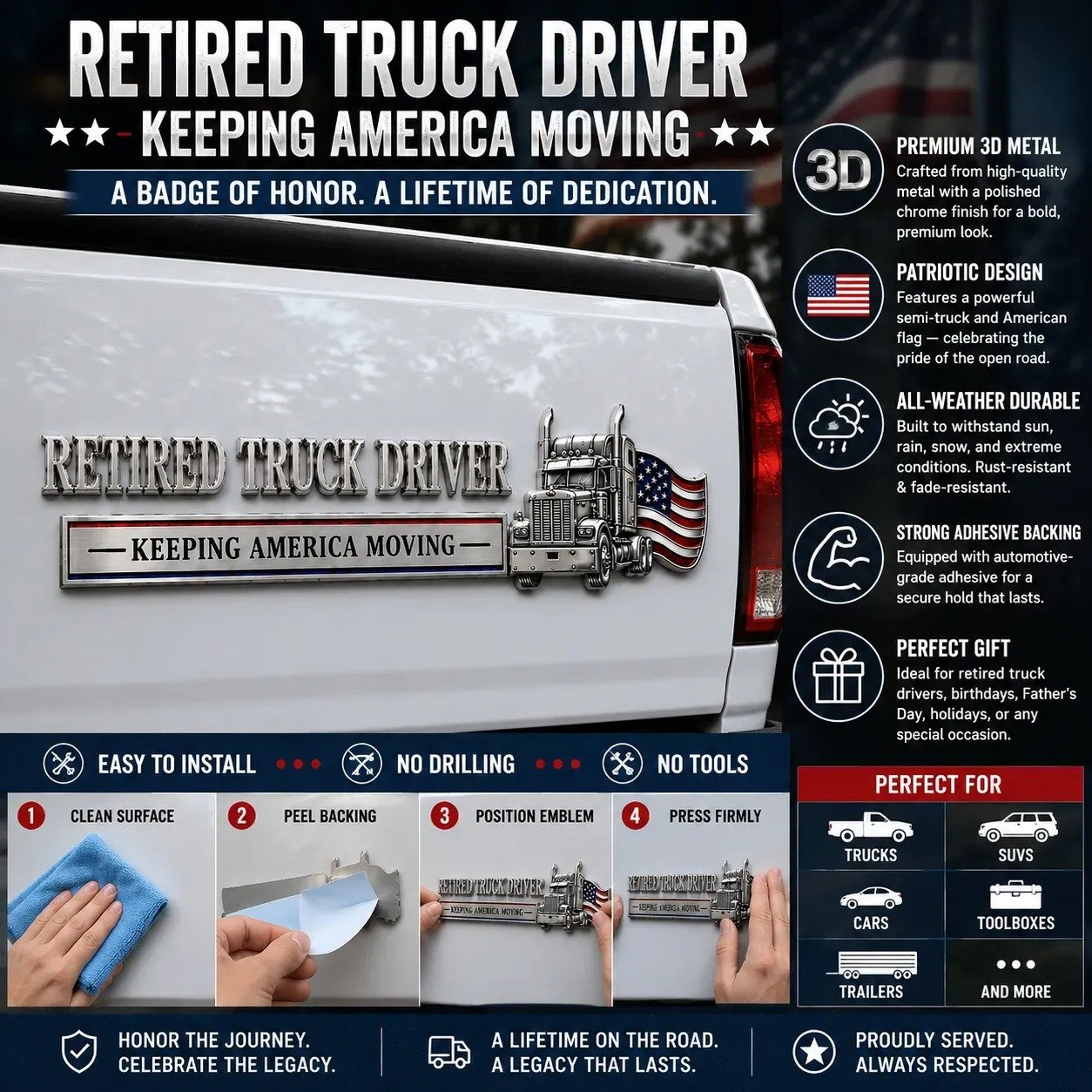 🚚🎖️ Million Miles, Countless Memories. Show Your Trucker Pride! (49% OFF Today)