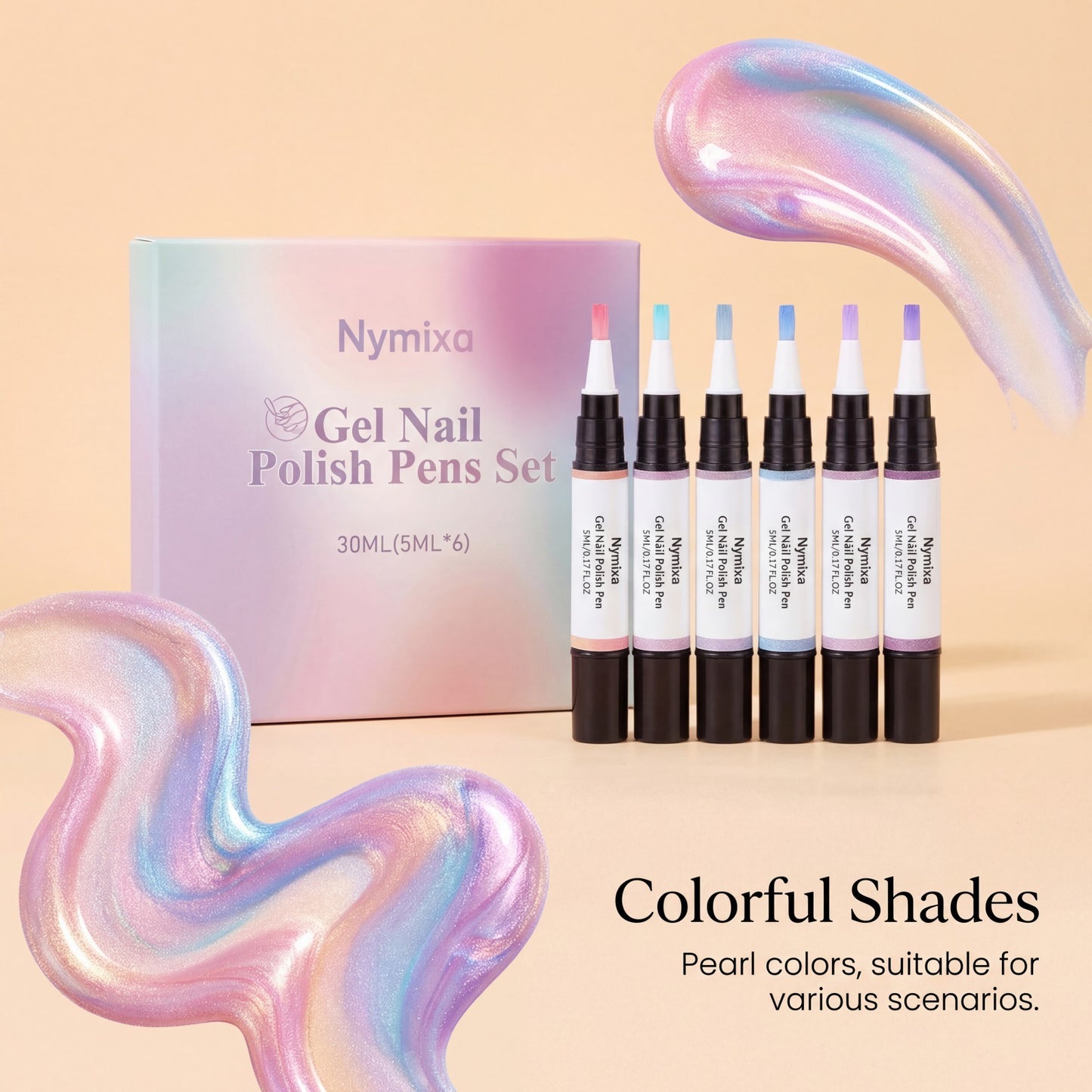 💅 3-in-1 Gel Polish Pen – ✨ Base + Color + Top Coat All-in-One – Easy Apply, UV/LED Cured, Nourishing Formula with Castor Oil & Vitamin E