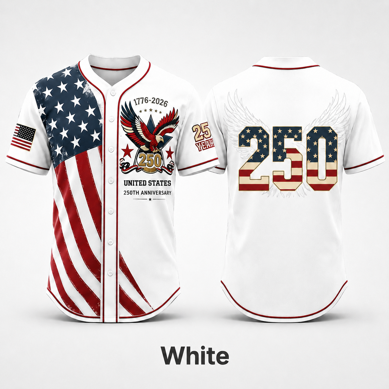⏰ Last Day 55% OFF 🇺🇸🦅 America 250th Anniversary Baseball Jersey – 1776–2026 Patriotic Freedom Shirt