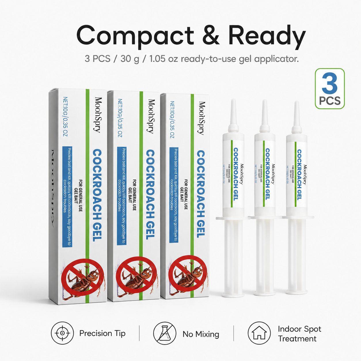 🏷️ 50% OFF TODAY 🚫🪳 Max Force Roach Killer Gel Bait • Professional Nest Elimination Syringe