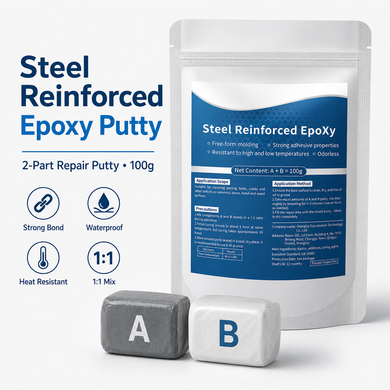 🚨【55% OFF Final Day】Two-Part Epoxy Putty 🔧 Fix Cracks & Leaks Fast — Strong Waterproof Repair Putty 💧✨