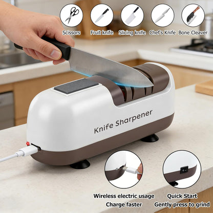 🔥50% OFF TODAY Electric knife sharpener, suitable for double-edged knives and serrated knives