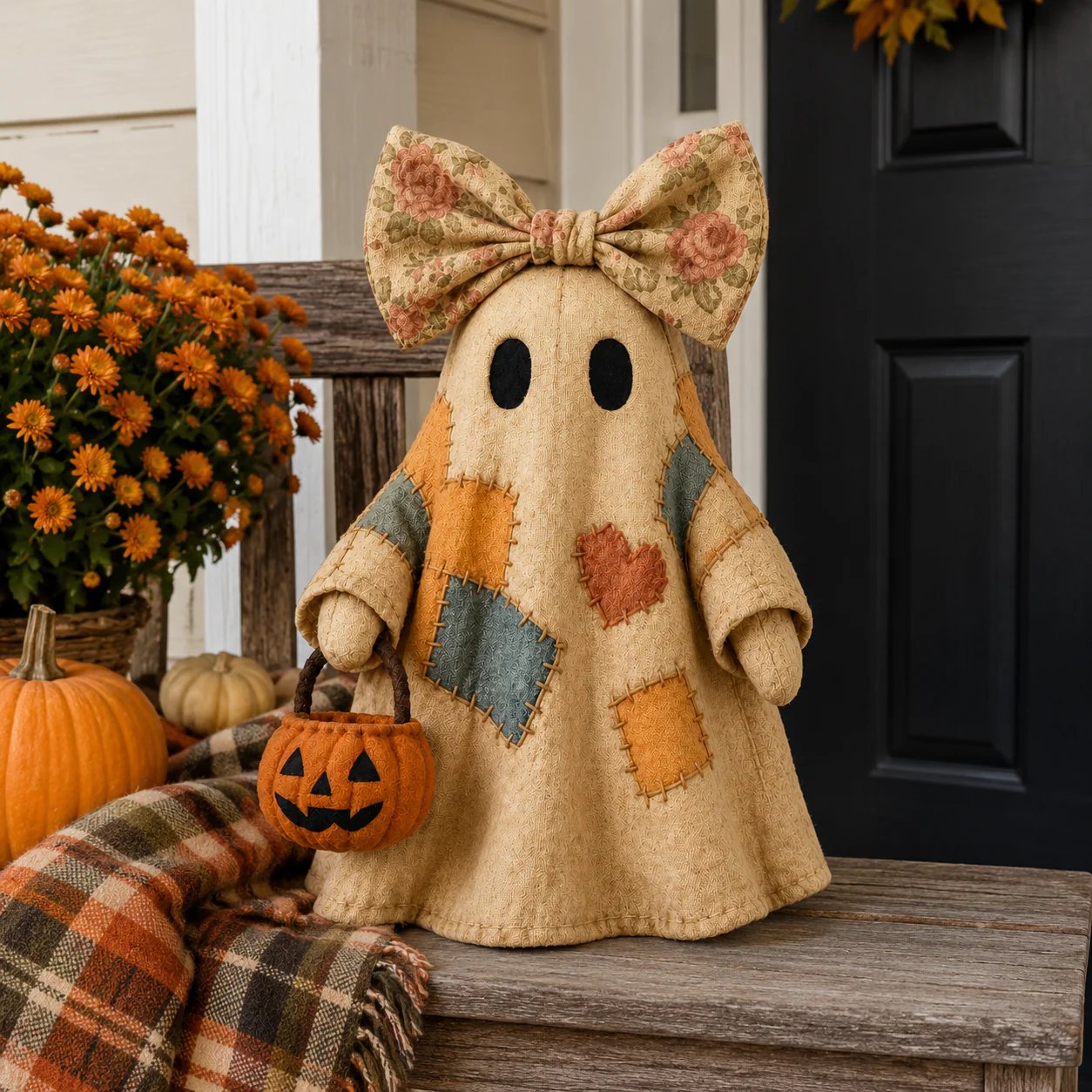 🔥🎁【Halloween Gifts】Lighted Vintage Patchwork Ghost-Buy 2 Get Free Shipping🎃✨🍂