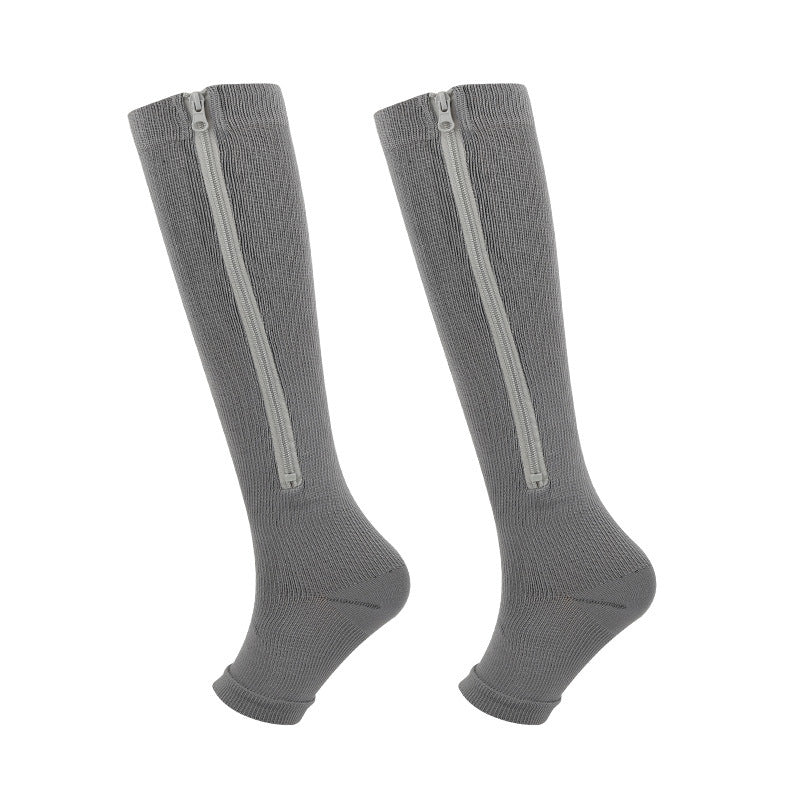 🏃‍♂️ Sports Zipper Socks – ⚡ Easy Side-Zip Design – Ankle Support, Reinforced Heel & Breathable Quick-Dry Fabric