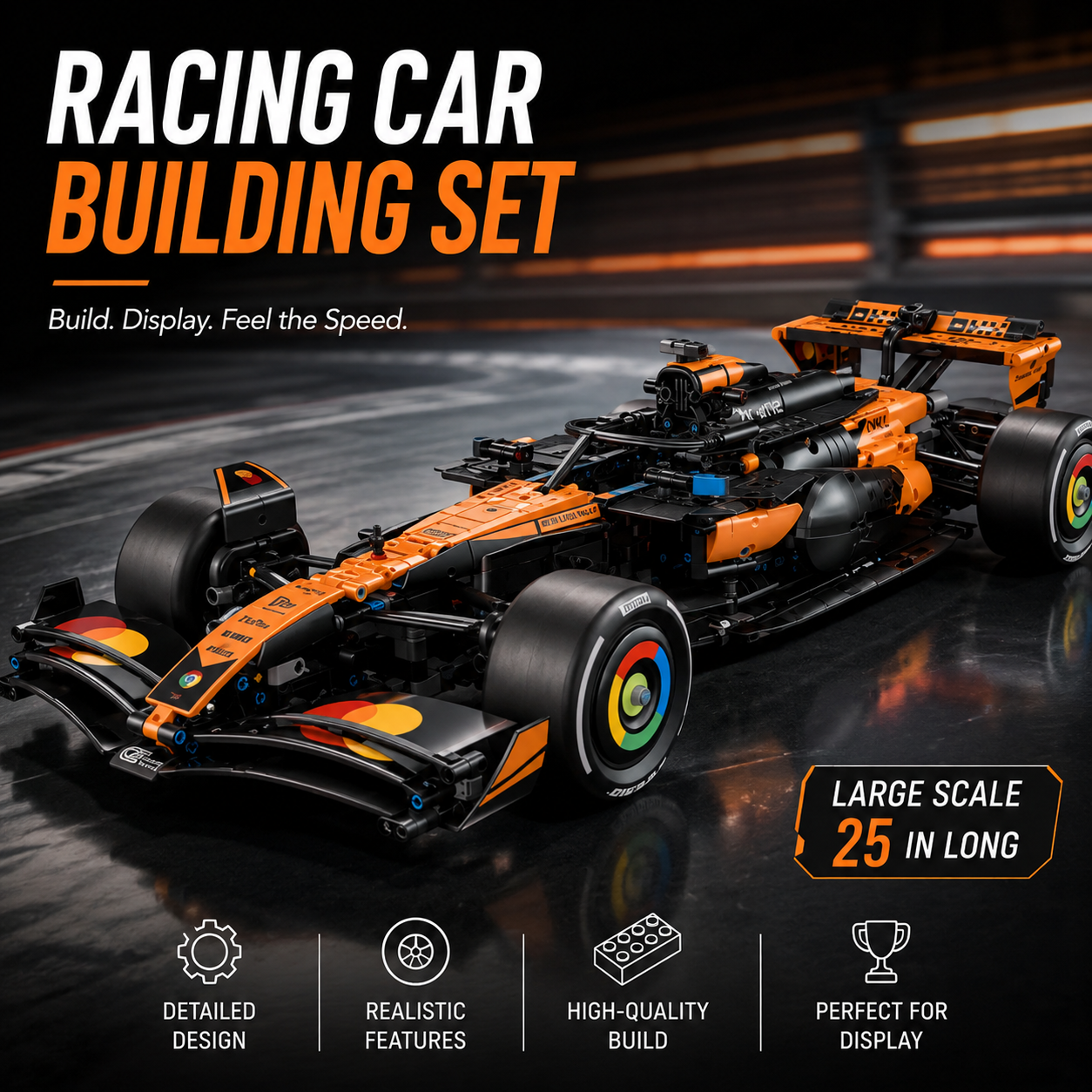 ⏰ Last Day: 55% OFF 🔥 25" Pro Racing Car Block Set | Ultimate Display Masterpiece 🏎️