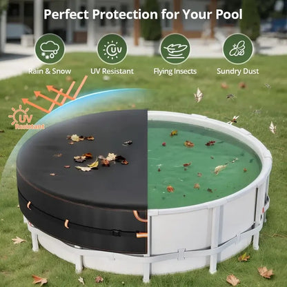 Round Pool Cover with Reflective Strips