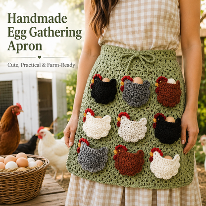 New European and American-style Hand-Knitted Cartoon Thanksgiving Fashion Turkey Apron with Tie Straps