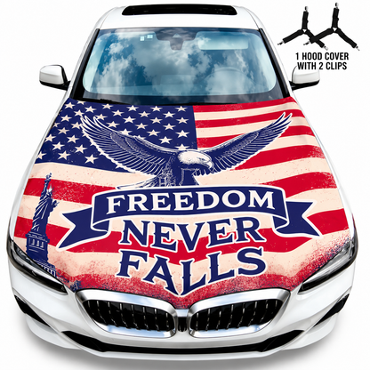 🔥LAST DAY 49% OFF🔥American Flag Car Hood Cover With Dual Triangle Clips