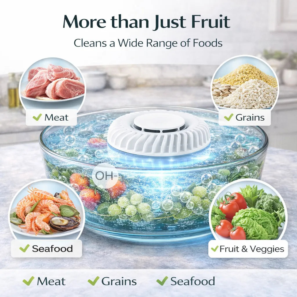 🥬 Smart Food & Vegetable Washer | Chemical-Free Pesticide & Bacteria Removal