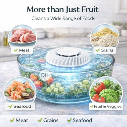 🥬 Smart Food & Vegetable Washer | Chemical-Free Pesticide & Bacteria Removal