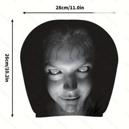 “Scary Face” Headrest Cover, Spooky-Style Stretchable Headrest Protector