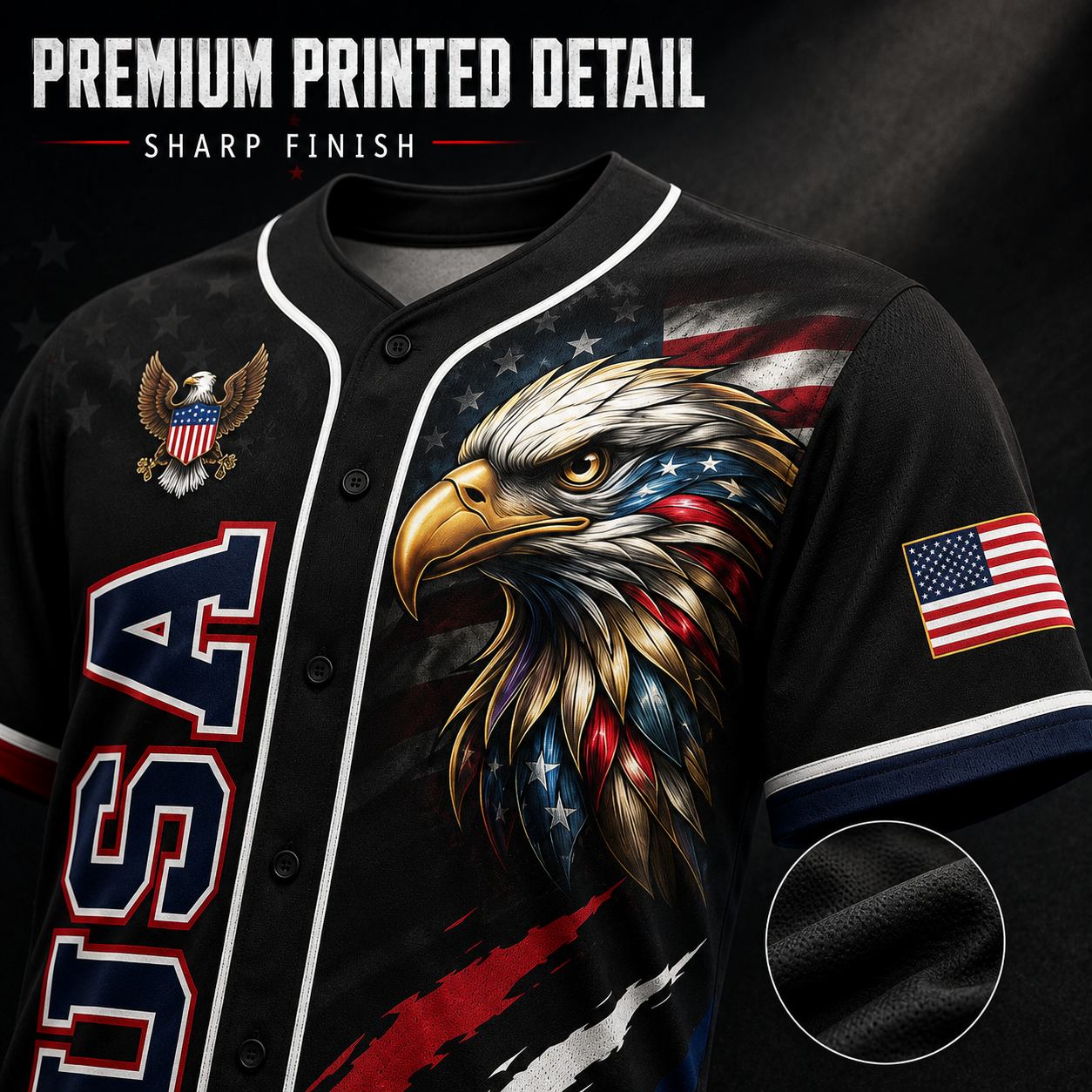 American-style baseball jersey