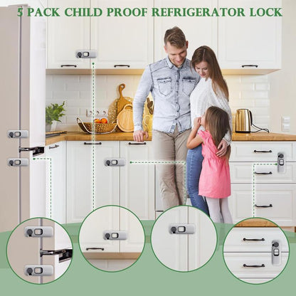5 Pack Proof Refrigerator Lock