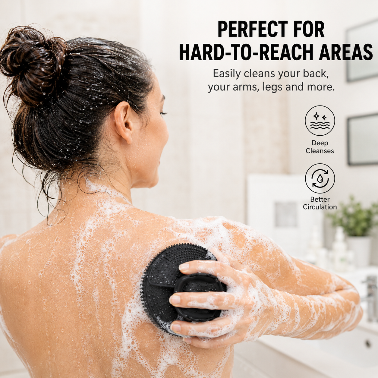 Silicone Bath Brush Deep Cleansing and Exfoliating Set