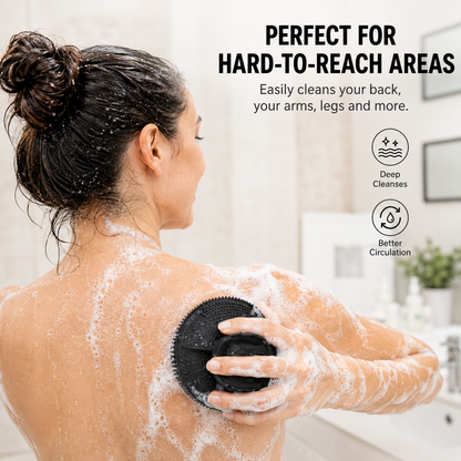 Silicone Bath Brush Deep Cleansing and Exfoliating Set