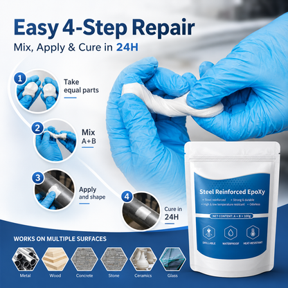 🚨【55% OFF Final Day】Two-Part Epoxy Putty 🔧 Fix Cracks & Leaks Fast — Strong Waterproof Repair Putty 💧✨