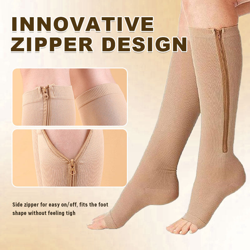 🏃‍♂️ Sports Zipper Socks – ⚡ Easy Side-Zip Design – Ankle Support, Reinforced Heel & Breathable Quick-Dry Fabric
