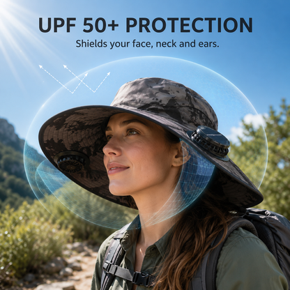 🌞 Solar-Powered Cooling Hat | Stay Cool Outdoors, No Batteries Needed