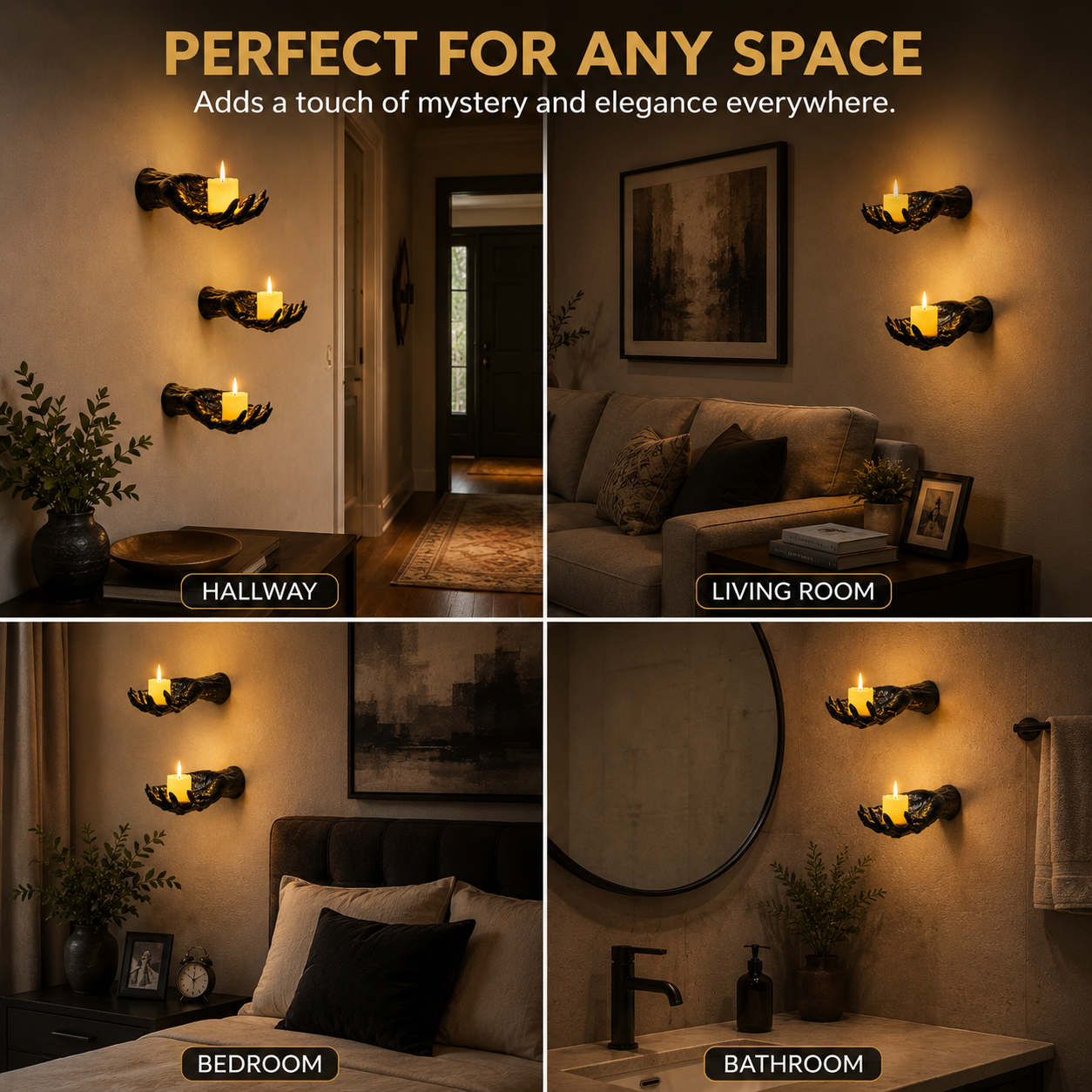 3-Piece Set of Wall-Mounted “Creepy Reaching Hands”